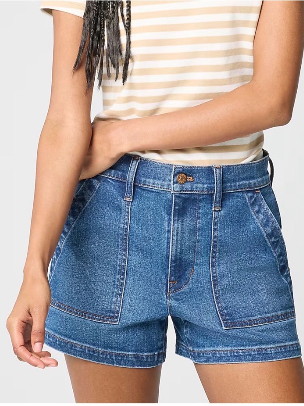 NWT - JCrew Denim Shorts - Deep Cyan Wash - Size 30 - Picture 1 of 10